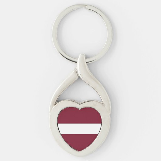 Porte-clés Drapeau de Lettonie (Devant)