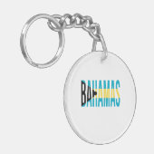 Porte-clés Drapeau de l'île de vacances des Bahamas (Devant gauche)