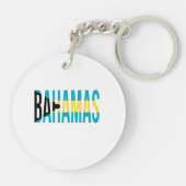 Porte-clés Drapeau de l'île de vacances des Bahamas (Dos)