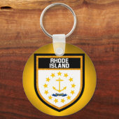 Porte-clés Drapeau de l'île Rhode (Recto)