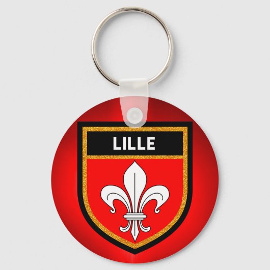 Porte-clés Drapeau de Lille (Recto)