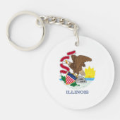 Porte-clés Drapeau de l'Illinois (Devant)