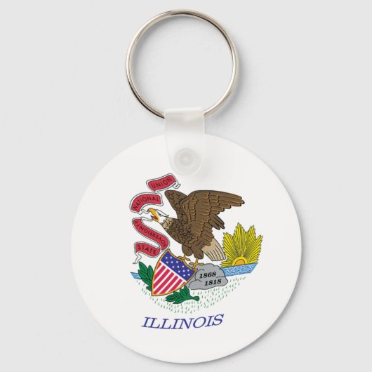 Porte-clés Drapeau de l'Illinois (Recto)