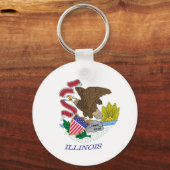 Porte-clés Drapeau de l'Illinois (Recto)