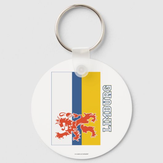 Porte-clés Drapeau de Limbourg avec nom (Recto)