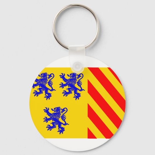 Porte-clés Drapeau de Limousin (alternatif), France (Recto)