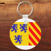 Porte-clés Drapeau de Limousin (alternatif), France (Recto)