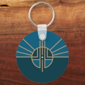 Porte-clés Drapeau de Lincoln, Nebraska (Verso)