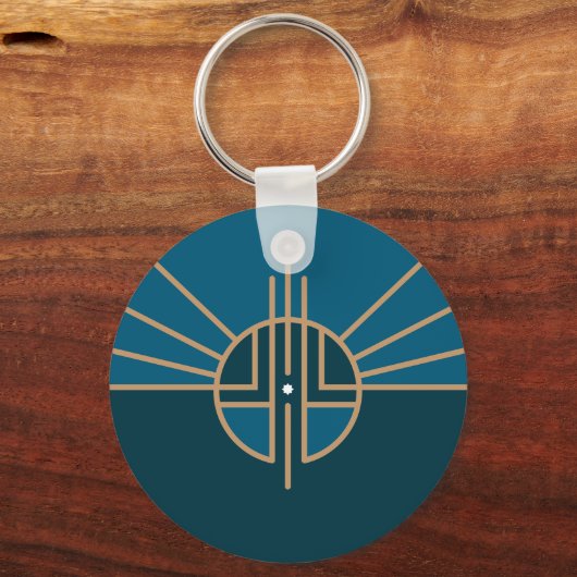 Porte-clés Drapeau de Lincoln, Nebraska (Verso)