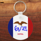 Porte-clés Drapeau de l'Iowa (Recto)