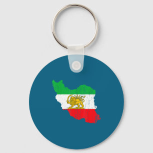 Porte-clés Drapeau de l'Iran Carte Lion Illustration Persane