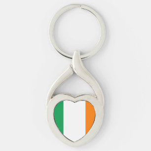 Porte-clés Drapeau de l'Irlande Coeur