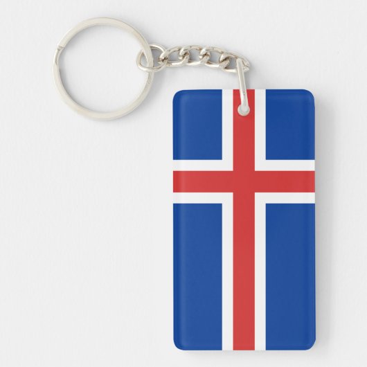 Porte-clés Drapeau de l'Islande (Devant)
