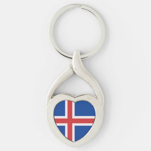 Porte-clés Drapeau de l'Islande (Devant)