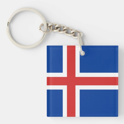 Porte-clés Drapeau de l'Islande (Devant)