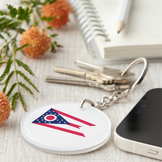 Porte-clés Drapeau de l'Ohio (Devant droit)