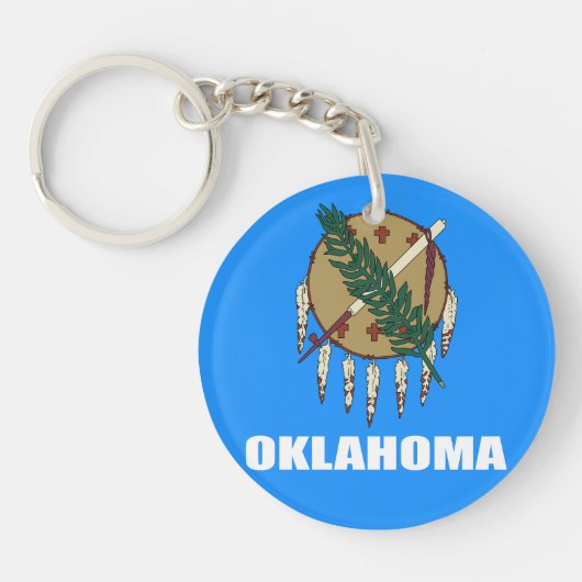 Porte-clés Drapeau de l'Oklahoma (Devant)