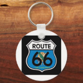 Porte-clés Drapeau de l'Oklahoma Route 66 Shield (Recto)