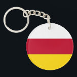 Porte-clés Drapeau de l'Ossétie du Nord<br><div class="desc">Drapeau patriotique de l'Ossétie du Nord Alanie.</div>