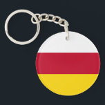 Porte-clés Drapeau de l'Ossétie du Nord<br><div class="desc">Drapeau patriotique de l'Ossétie du Nord Alanie.</div>