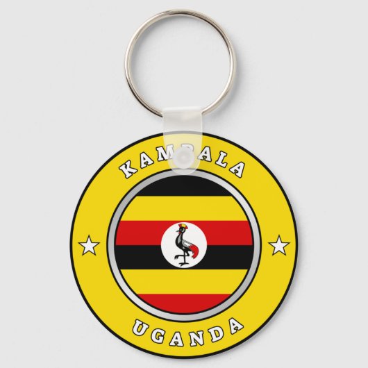 Porte-clés Drapeau de l'Ouganda (Recto)