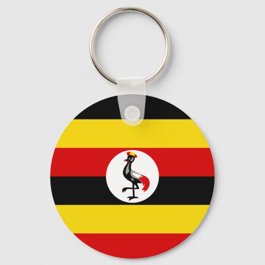 Porte-clés Drapeau de l'Ouganda (Recto)