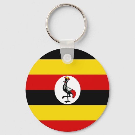 Porte-clés Drapeau de l'Ouganda (Recto)