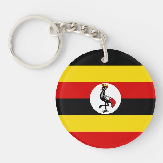 Porte-clés Drapeau de l'Ouganda (Devant)