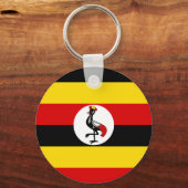 Porte-clés Drapeau de l'Ouganda (Recto)