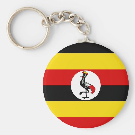 Porte-clés Drapeau de l'Ouganda (Devant)