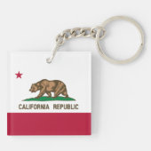 Porte-clés Drapeau de l'Ours de la République de C (Dos)