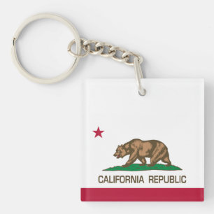 Porte-clés Drapeau de l'Ours de l'État de la République de Ca
