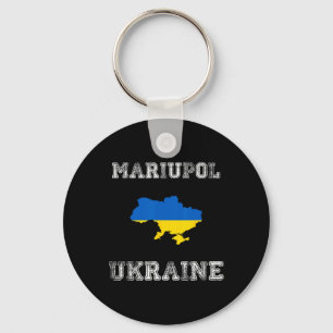 Porte-clés Drapeau de l'Ukraine en détresse Fierté de Marioup