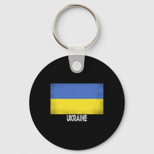 Porte-clés Drapeau de l'Ukraine Fierté Vintage Dans Mon Adn E