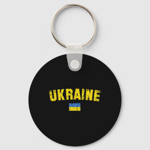 Porte-clés Drapeau de l'Ukraine Vintage Hommes Femmes Enfants