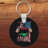 Porte-clés Drapeau de l'Union panafricaine Loyal Afro-américa (Recto)