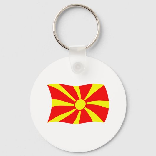Porte-clés Drapeau de Macédoine (Recto)