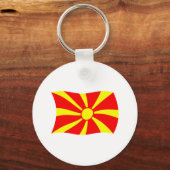 Porte-clés Drapeau de Macédoine (Recto)