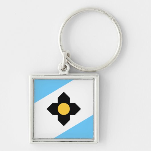 Porte-clés Drapeau de Madison, Porte - clé du Wisconsin (Devant)