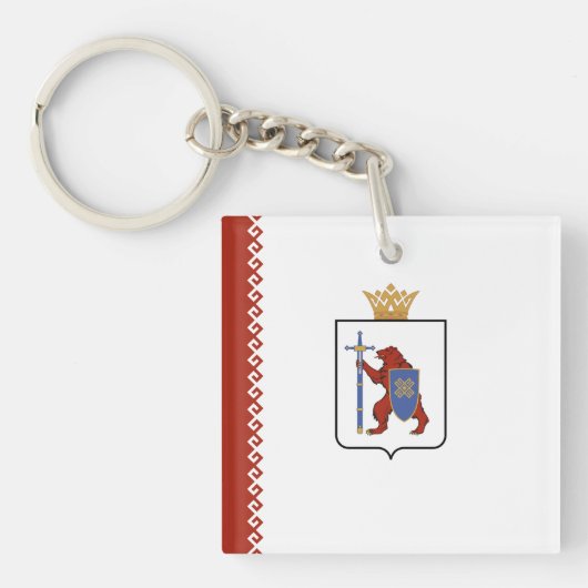 Porte-clés Drapeau de Mari El (Devant)