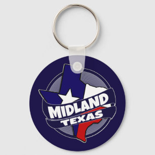 Porte-clés Drapeau de Midland Texas porte - clé éclaté