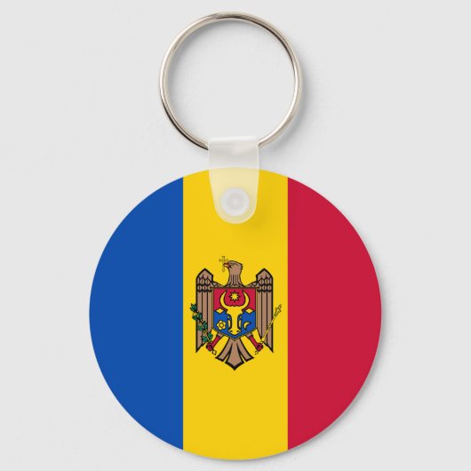 Porte-clés Drapeau de Moldavie (Recto)