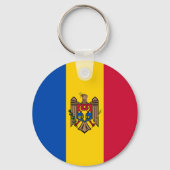 Porte-clés Drapeau de Moldavie (Verso)