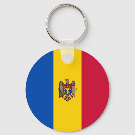 Porte-clés Drapeau de Moldova (Verso)