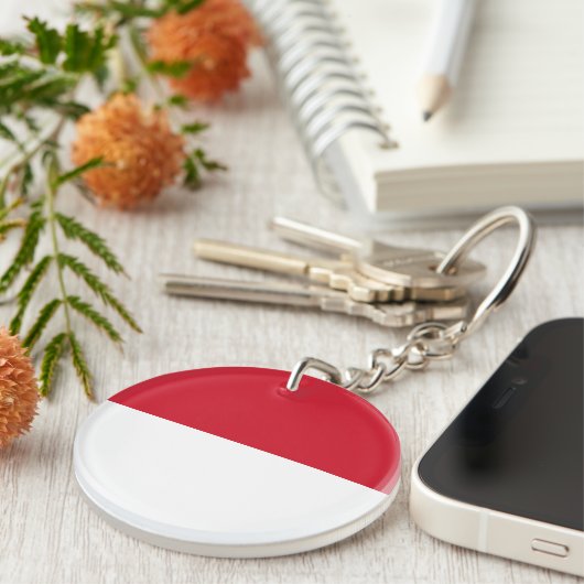 Porte-clés Drapeau de Monaco (Devant droit)