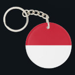 Porte-clés Drapeau de Monaco<br><div class="desc">Drapeau patriotique de Monaco.</div>