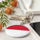 Porte-clés Drapeau de Monaco (Côté)