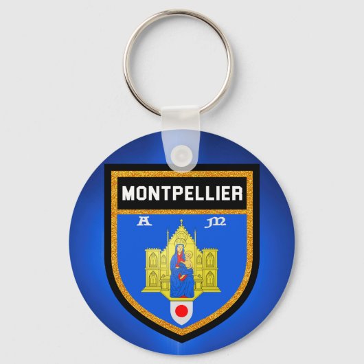 Porte-clés Drapeau de Montpellier (Recto)