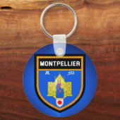 Porte-clés Drapeau de Montpellier (Recto)