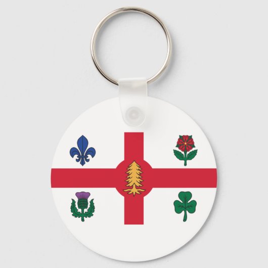 Porte-clés Drapeau de Montréal (Québec) (Recto)